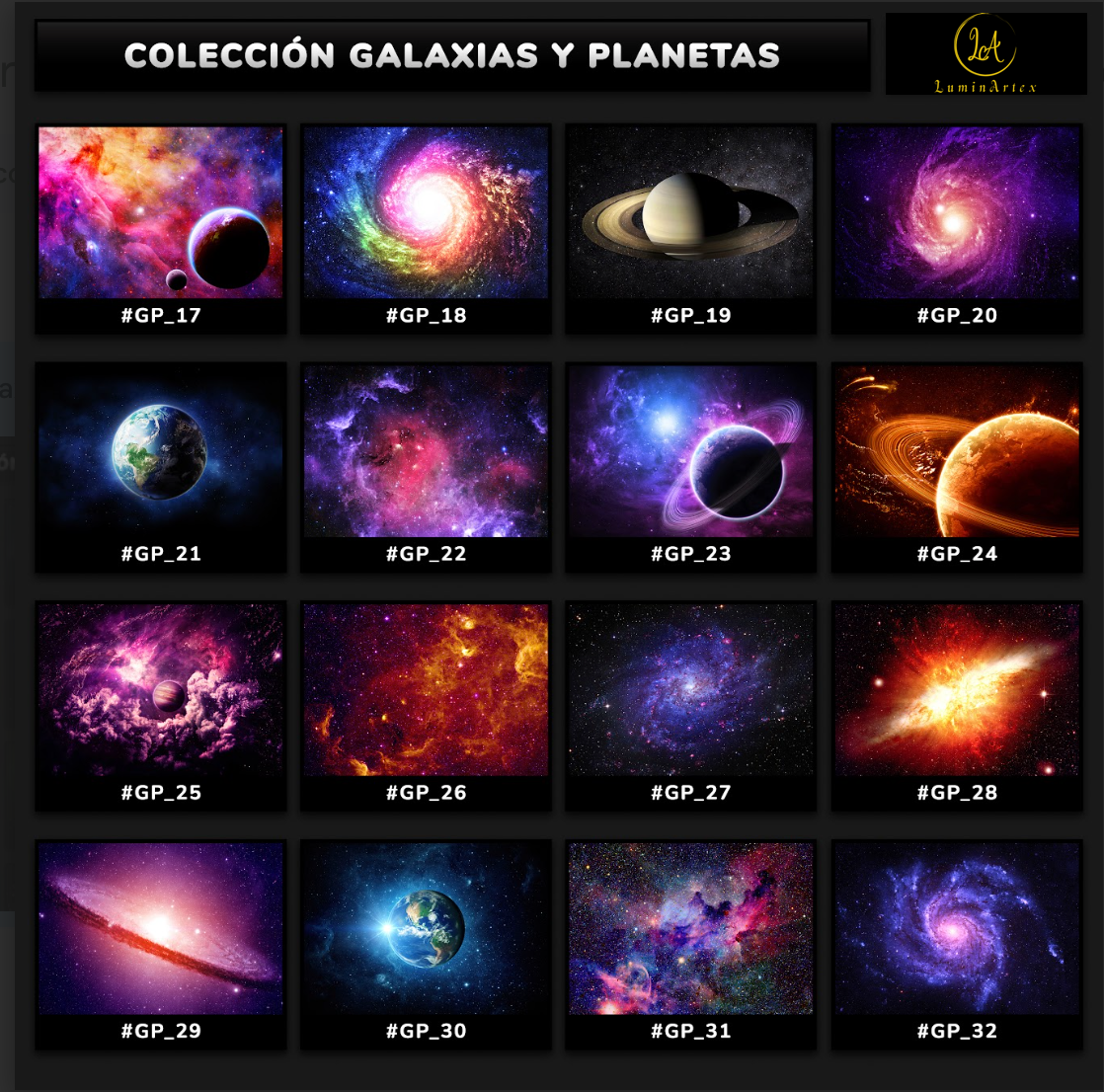 Catálogo Galaxias y Planetas