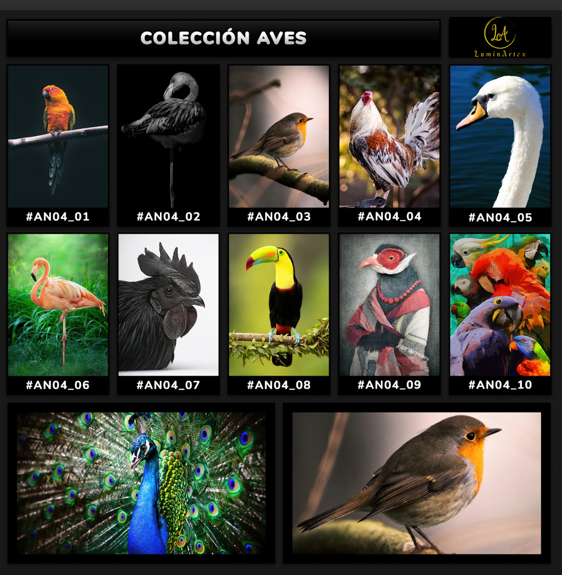 Catálogo Aves