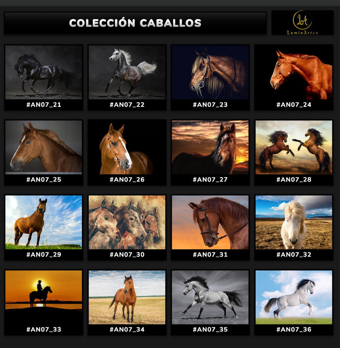 Catálogo Caballos