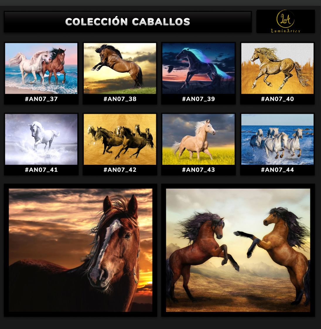 Catálogo Caballos