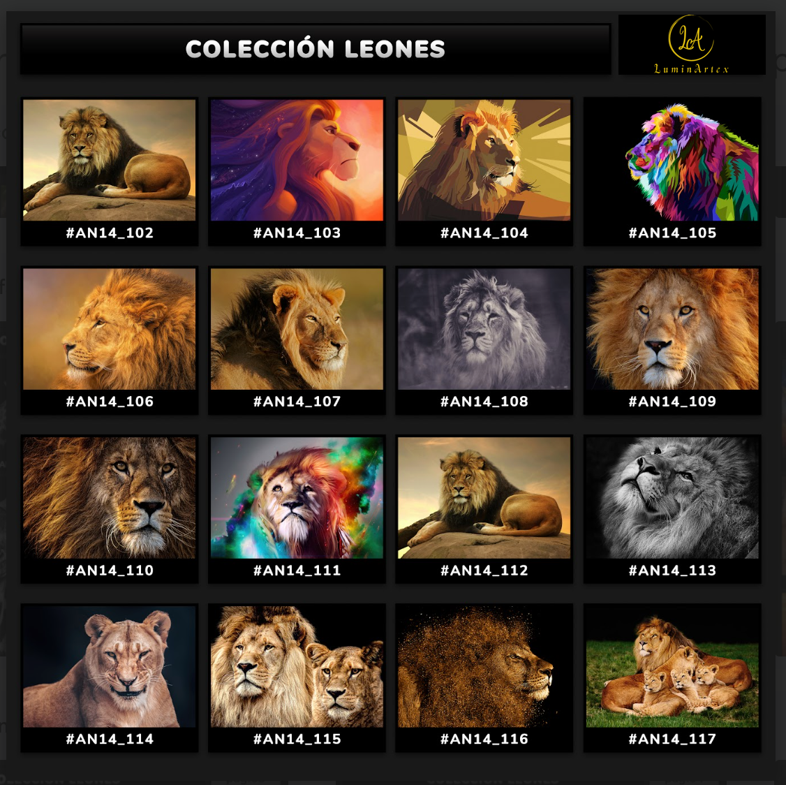 Catálogo Leones