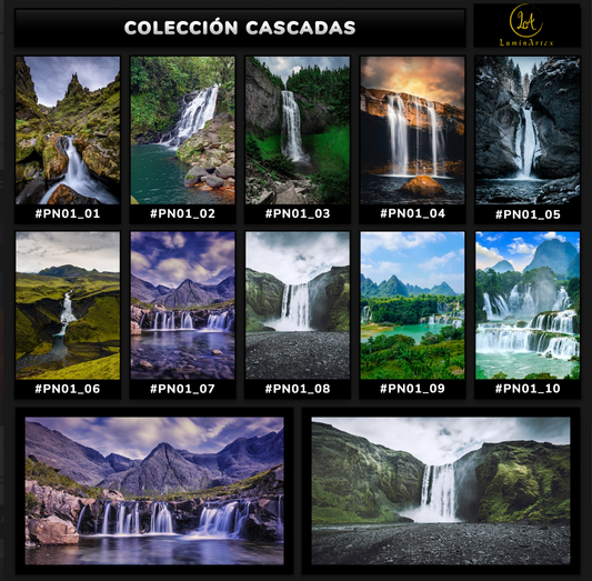 Catálogo Cascadas y Cielos