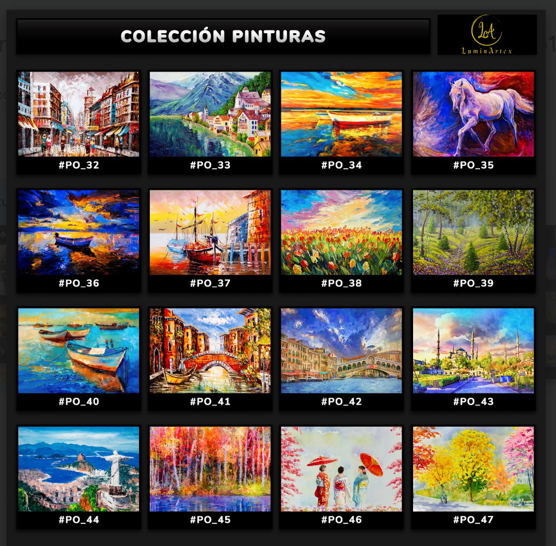 Catálogo Pinturas de Óleo